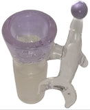 Benwa Glass - 18mm Colored Bowl w/ Designed Handle (4 Hole) - Colors & Handle Designs Available