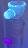 Terry Boake Glass - 15½" 18mm Fumed Stemline Bong w/ CFL Bridge & UV Bowl (4 Hole) - Blue V