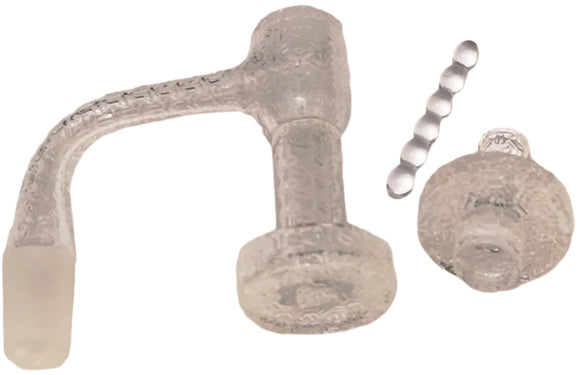 14mm Quartz Banger Set Male 90° Embossed Terp Slurper