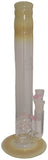 Benwa Glass - 15" Accented Fumed Imperial Perc Bong w/ Matching Bowl (4 Hole) - Pink