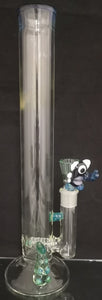 Terry Boake Glass - 16" Accented Stemline Bong w/ UV Tentacle & Bowl (4 Hole) - Green