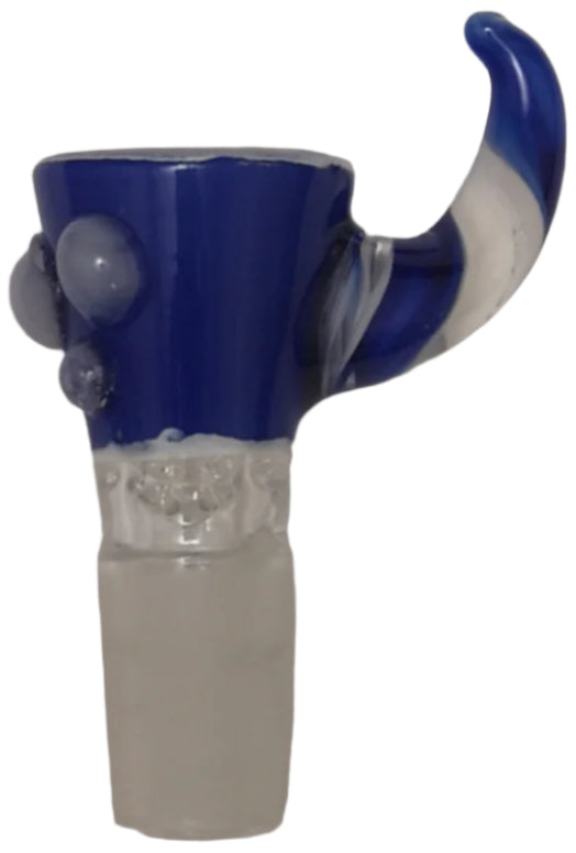 Terry Boake Glass - 18mm Colored Horn Bowl (4 Hole) - Colors Available