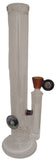 Terry Boake Glass - 14" 18mm Accented Stemline Bong w/ Reef Marble & Flower Marble Bowl (4 Hole) - Red