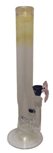 Terry Boake Glass - 16" 18mm Fumed Accented Stemline Bong w/ Pink Seahorse Handle Bowl (4 Hole) - Blue