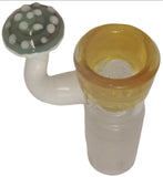 Benwa Glass - 18mm Colored Bowl w/ Designed Handle (4 Hole) - Colors & Handle Designs Available