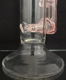 Terry Boake Glass - 16" CFL Accented Dual Stemline w/ Matching Horn Bowl (1 Hole) - Cider (Pink)