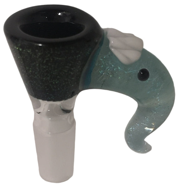 Kahuna Glass - 14mm Dichro Bowl (1 Hole) - Colors Available