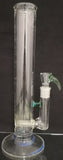 Terry Boake Glass - 14" Fumed Stemline Bong w/ Matching Horn Bowl (4 Hole) - Light Green