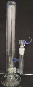 Terry Boake Glass - 14½" UV Accented Fumed Stemline Bong w/ Matching Up Horn Bowl (4 Hole) - Fire Water