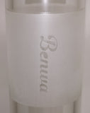 Benwa Glass - 15.5" Accented Fumed 180° Grid Cap Bong w/ Matching Bowl (4 Hole) - Pink