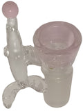 Benwa Glass - 18mm Colored Bowl w/ Designed Handle (4 Hole) - Colors & Handle Designs Available