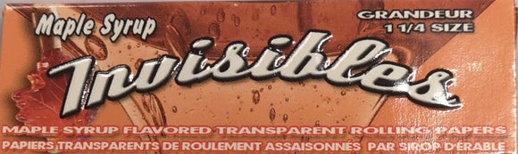 Invisibles 1¼ Transparent Flavored Rolling Papers 25 Per Pack - Flavors Available