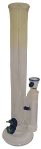 Terry Boake Glass - 14" 18mm Fumed Accented Stemline Bong w/ Seahorse & Nub Bowl (4 Hole) - Blue