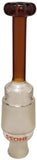 HOSS Glass - 5¾" 45mm to 18mm Colored Showerhead Downstem - Colors Available