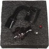 14mm Quartz Banger Male 90° Flat Top w/ Spinner Cap & Terp Pearls - Colors Available