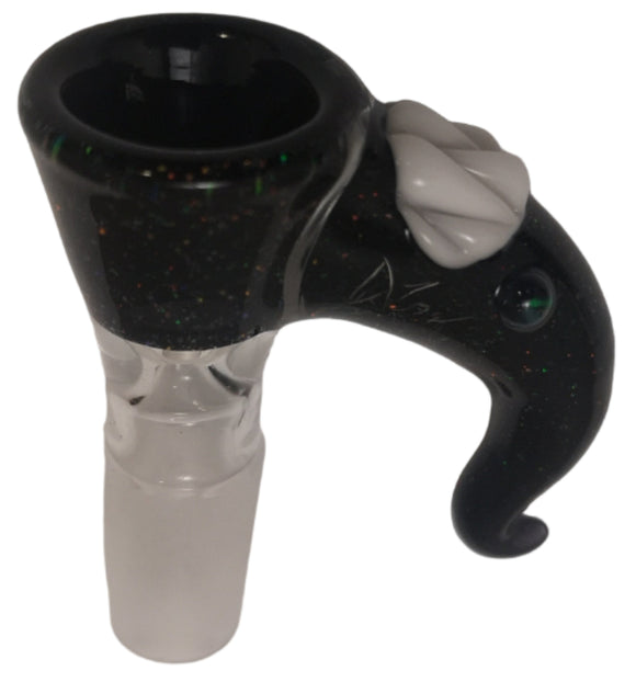 Kahuna Glass - 14mm Crushed Opal Bowl (1 Hole) - Colors Available