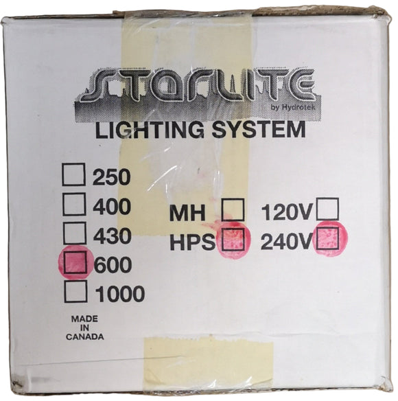 Starlite - Magnetic Ballast 600 Watt HPS