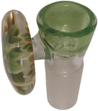 Benwa Glass - 18mm Colored Bowl w/ Flower Marble (4 Hole) - Colors Available