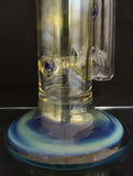 Terry Boake Glass - 20" Accented Fumed Stemline Bong w/ Matching Horn Bowl (4 Hole) - Cobalt Blue