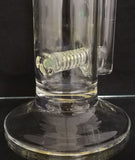 Terry Boake Glass - 18" Fumed Stemlline Bong w/ Turtle Handle UV Bowl (4 Hole) - Green