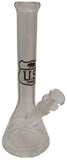 Us Tubes - 10" Beaker Base w/ 10mm Bowl - Brown & White Label