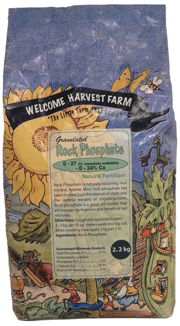 Welcome Harvest Farm - Rock Phosphate Powder Fertilizer - 2.2kg