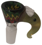 Kahuna Glass - 14mm Wig Wag Bowl (1 Hole) - Colors Available