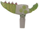 Kahuna Glass - 14mm Scalien Eater Bowl (1 Hole) - Green