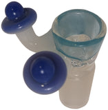 Benwa Glass - 18mm Colored Bowl w/ Designed Handle (4 Hole) - Colors & Handle Designs Available