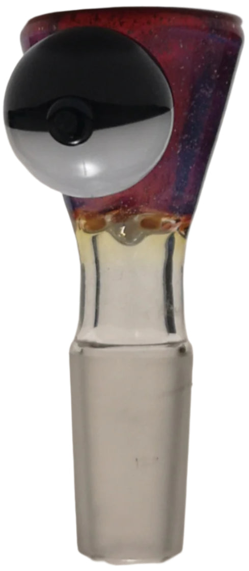 Terry Boake Glass - 14mm Sculpted Handle bowl (4 Hole) - Poké Ball