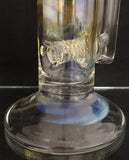 Terry Boake Glass - 14½" Fumed Stemline Bong w/ Shark Handle Bowl (4 Hole) - Fumed