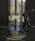 Terry Boake Glass - 16" Accented Stemline Bong w/ Tentacle & Matching Bowl (4 Hole) - Teal