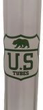 US Tubes - 12" Beaker Base w/ 14mm Bowl - Green & White Label