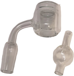 14mm Quartz Banger Male 90° Thermal w/ Carb Cap