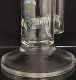 Terry Boake Glass - 15½" Accented Fumed Stemline w/ Matching Up Horn Bowl (1 Hole) - Dark Green