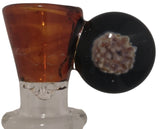 Terry Boake Glass - 14" 18mm Accented Stemline Bong w/ Reef Marble & Flower Marble Bowl (4 Hole) - Red