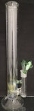 Terry Boake Glass - 15½" UV Fumed Stemline Bong w/ Matching UV Bass Bowl (4 Hole) - Green