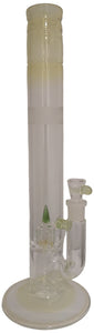 Benwa Glass - 16.5" Accented Fumed Inverted 4 Bong w/ Matching Bowl (4 Hole) - Green