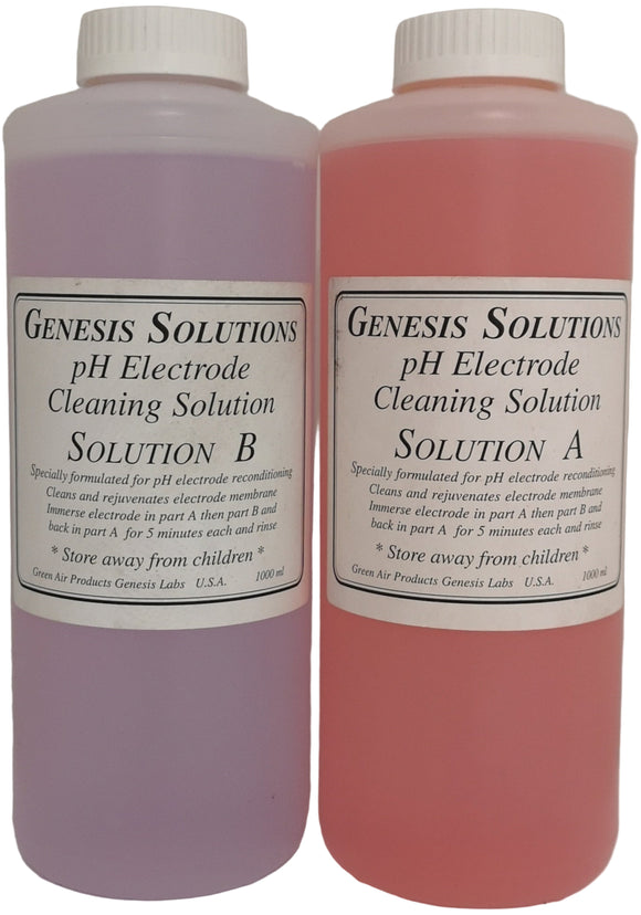 Genesis Solutions - pH Electrode Cleaning Solution A+B Set - 1L