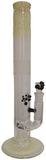 Benwa Glass - 16" Accented Fumed Stemline Bong w/ Matching Bowl (4 Hole) - Black