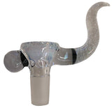 KOBB Glass - 17½" Crushed Opal Accented Double Stemline Bong w/ Matching Bowl (4 Hole) - White