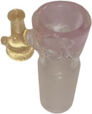 Benwa Glass - 18mm Colored Bowl w/ CFL Designed Handle (4 Hole) - Colors & Handle Designs Available