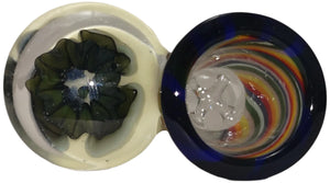 Terry Boake Glass - 18mm Worked Bowl w/ Marble Handle (4 Hole) - Colors Available