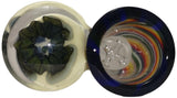 Terry Boake Glass - 18mm Worked Bowl w/ Marble Handle (4 Hole) - Colors Available