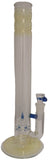 Benwa Glass - 16" Accented Fumed Crown Perc Bong w/ Matching Bowl (4 Hole) - Blue