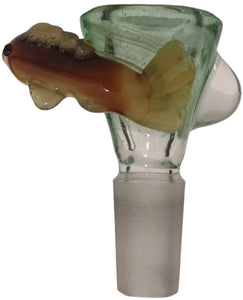 Terry Boake Glass - 14mm Sculpted Handle Bowl (1 Hole) - Designs Available