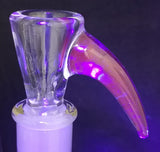 Terry Boake Glass - 15" UV Accented Fumed Puck Perc w/ Shark Bong w/ Matching Horn Bowl (1 Hole) - Fire Water