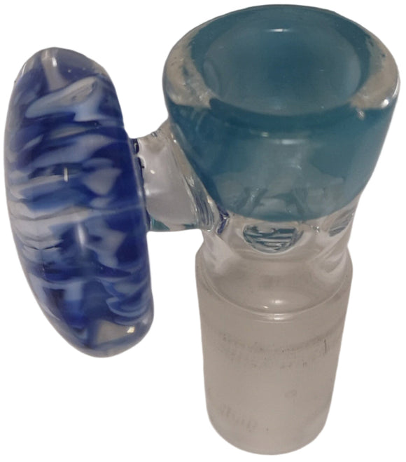 Benwa Glass - 18mm Colored Bowl w/ Flower Marble (4 Hole) - Colors Available
