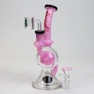 Soul Glass - 8" Rig/Bong - Milky Pink