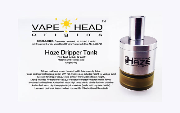 Vape Head Origins - Haze Dipper Tank - Silver